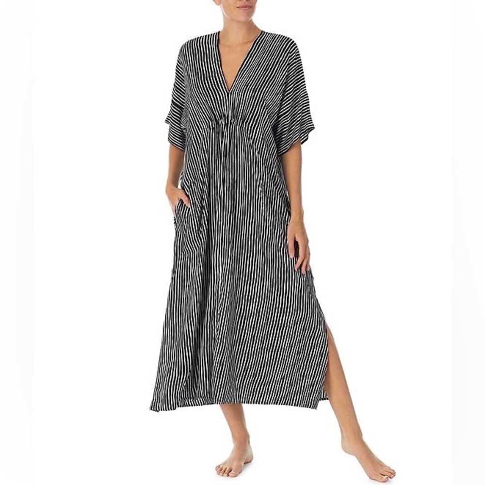 Striped Kaftan, beach cover-up